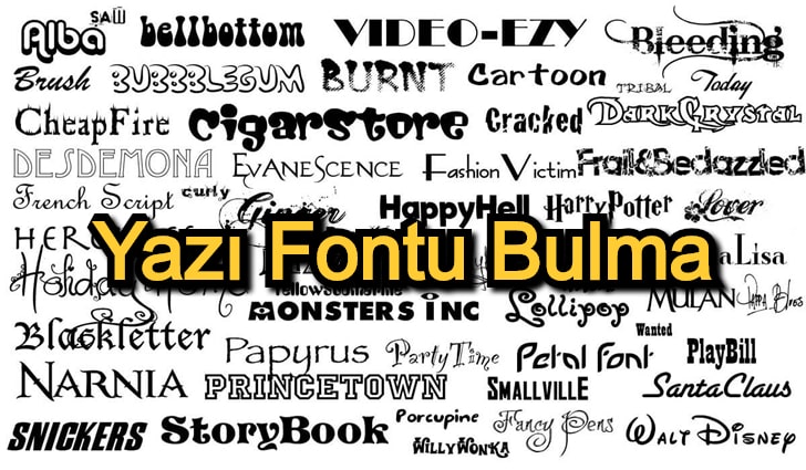 Font bulma siteleri – Ücretsiz Yazı Tipi Bulma Siteleri