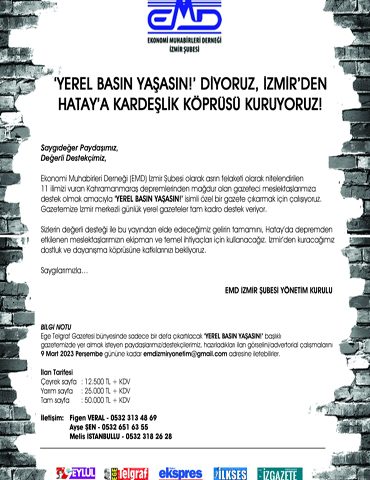 YEREL BASIN YASASIN GAZETESI TEKLIF MEKTUBU