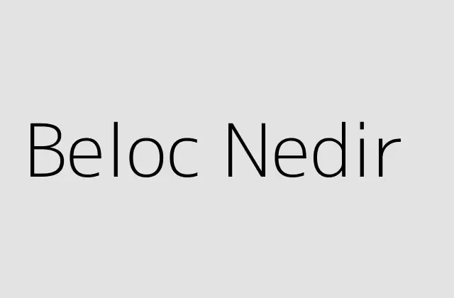 Beloc Nedir