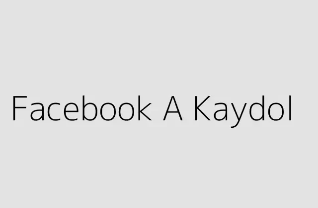 Facebook A Kaydol