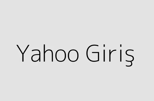 Yahoo Giriş