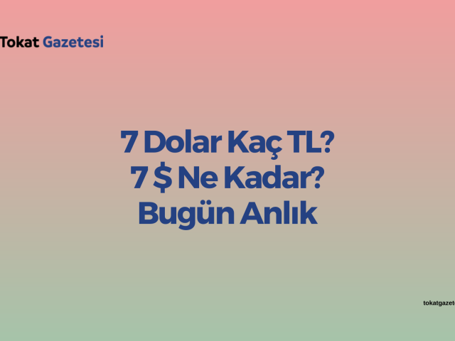 7 dolar kac tl 7 ne kadar bugun anlik