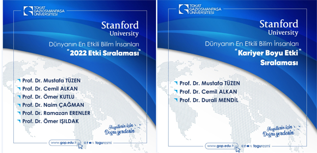 TOGÜ Öğretim Üyeleri En Etkili Bilim İnsanları Listesinde
