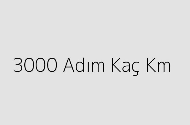 3000 Adım Kaç Km