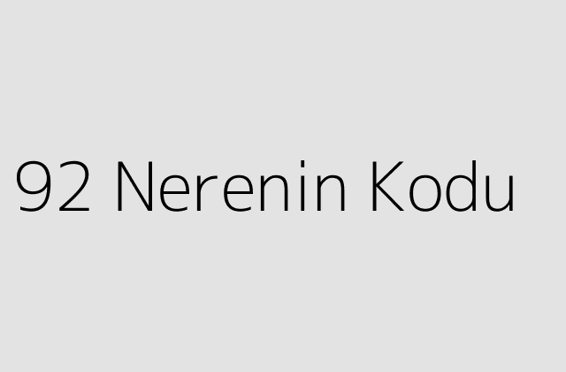 92 Nerenin Kodu