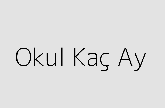 Okul Kaç Ay