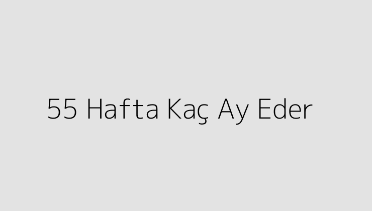 13 hafta kaç ay eder