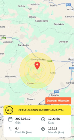 🌍 Amasya Merkezli Deprem Samsun’da Hissedildi…