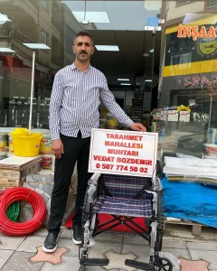 Yarahmet Mahallesi’nden Örnek Uygulama: Ücretsiz Tekerlekli Sandalye Hizmeti
