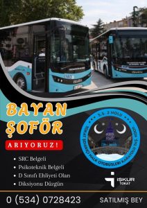 Tokat’ta Kadın Şoför Aranıyor