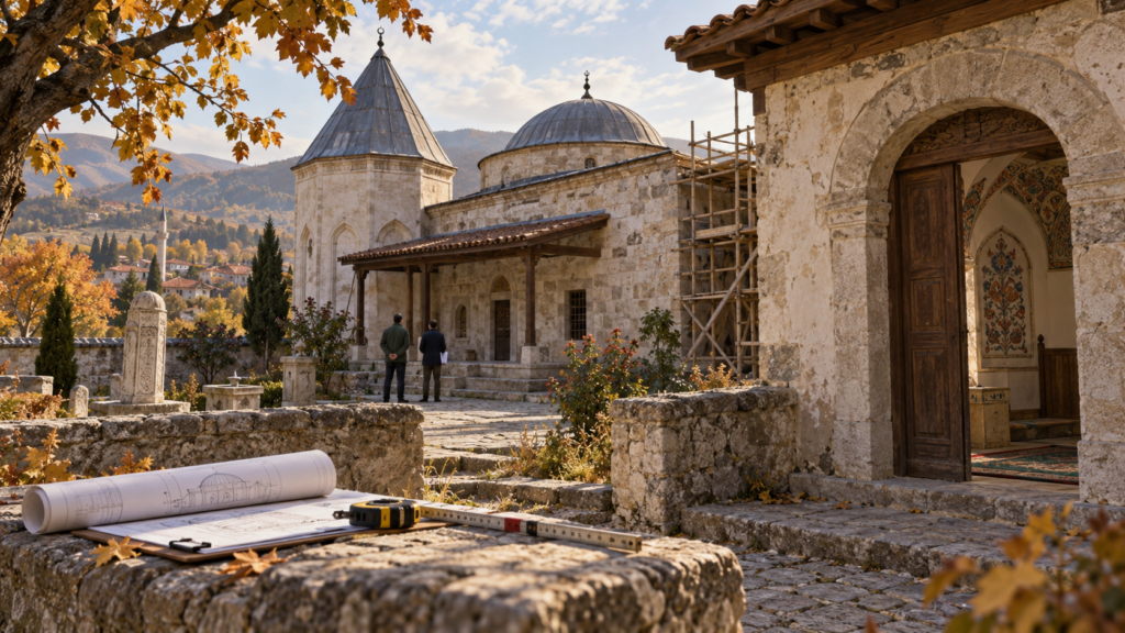 Zile’deki Şeyh Nusrettin Tekkesi için restorasyon incelemesi yapıldı