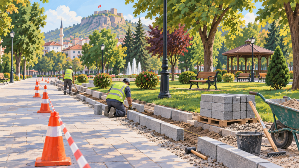 Tokat Ulupark’ta bordür çalışması sürüyor: Ne zaman tamamlanacak?