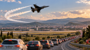 SOLOTÜRK Tokat’ta uçtu: F-16 gösterisi sonrası Tokat-Turhal yolunda yoğunluk