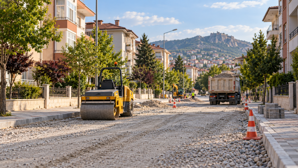 Tokat Bahçelievler’de Ülkü Caddesi’nde dolgu çalışması devam ediyor