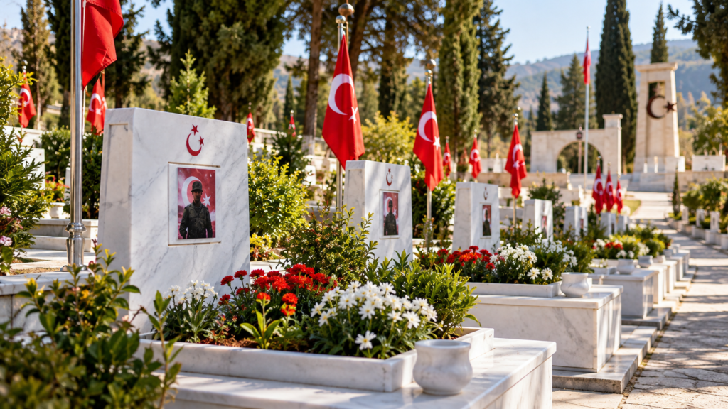 Tokat Erenler Şehitliği’nde kabirler yenilendi: Yıpranan fotoğraflar değiştirildi