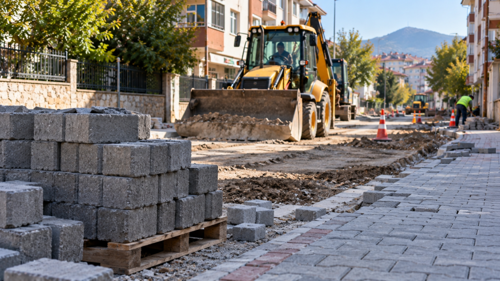 Tokat’ta üç mahallede yol mesaisi: İki noktada çalışma sürüyor, biri tamamlandı