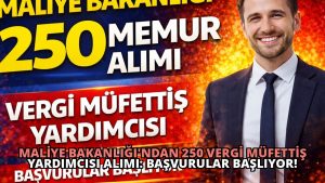 Maliye Bakanlığı’ndan 250 Vergi Müfettiş Yardımcısı Alımı: Başvurular Başlıyor!