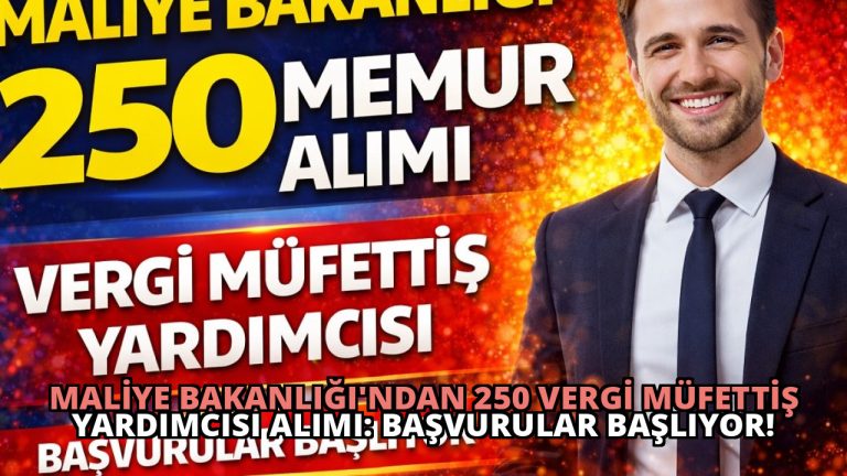 Maliye Bakanlığı’ndan 250 Vergi Müfettiş Yardımcısı Alımı: Başvurular Başlıyor!